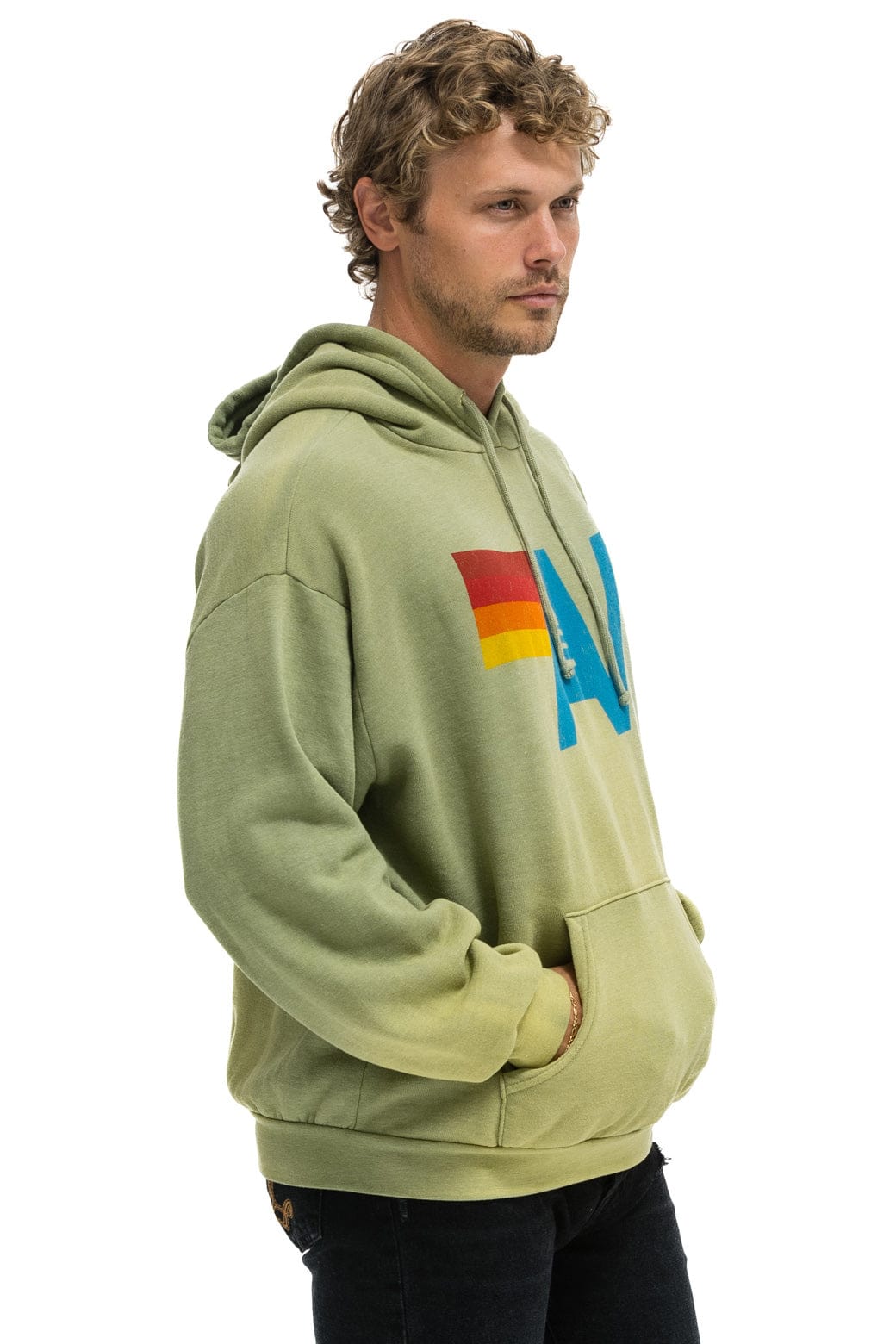 Classic VINTAGE LOGO RELAXED PULLOVER HOODIE - FADED ARMY