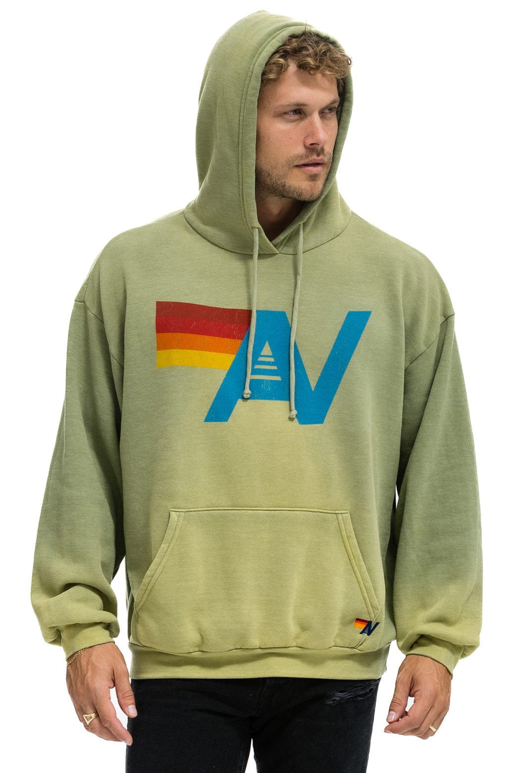 Classic VINTAGE LOGO RELAXED PULLOVER HOODIE - FADED ARMY