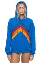 Classic MOUNTAIN STITCH CHEVRON PULLOVER HOODIE RELAXED - ADVENTURE BLUE