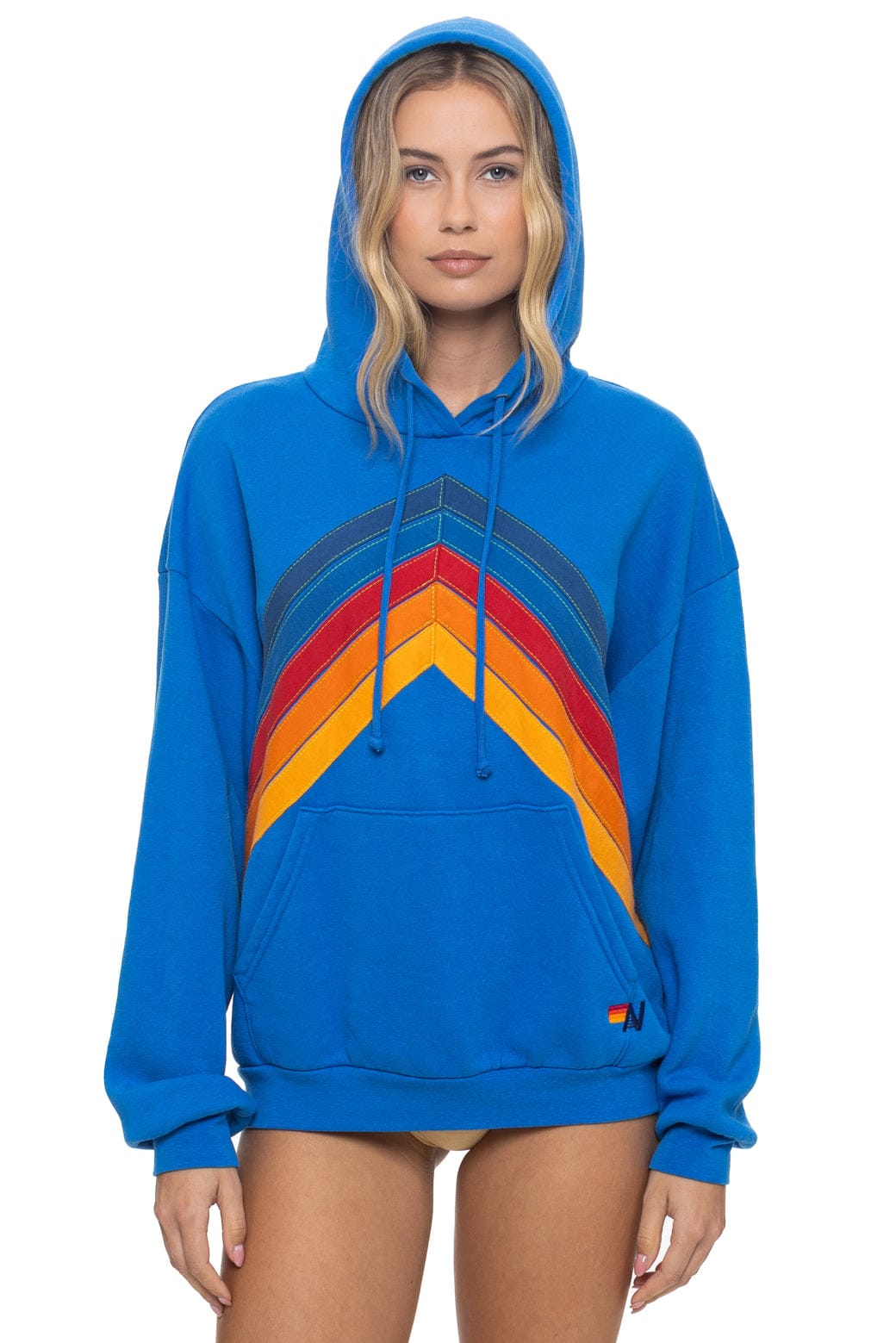 Classic MOUNTAIN STITCH CHEVRON PULLOVER HOODIE RELAXED - ADVENTURE BLUE