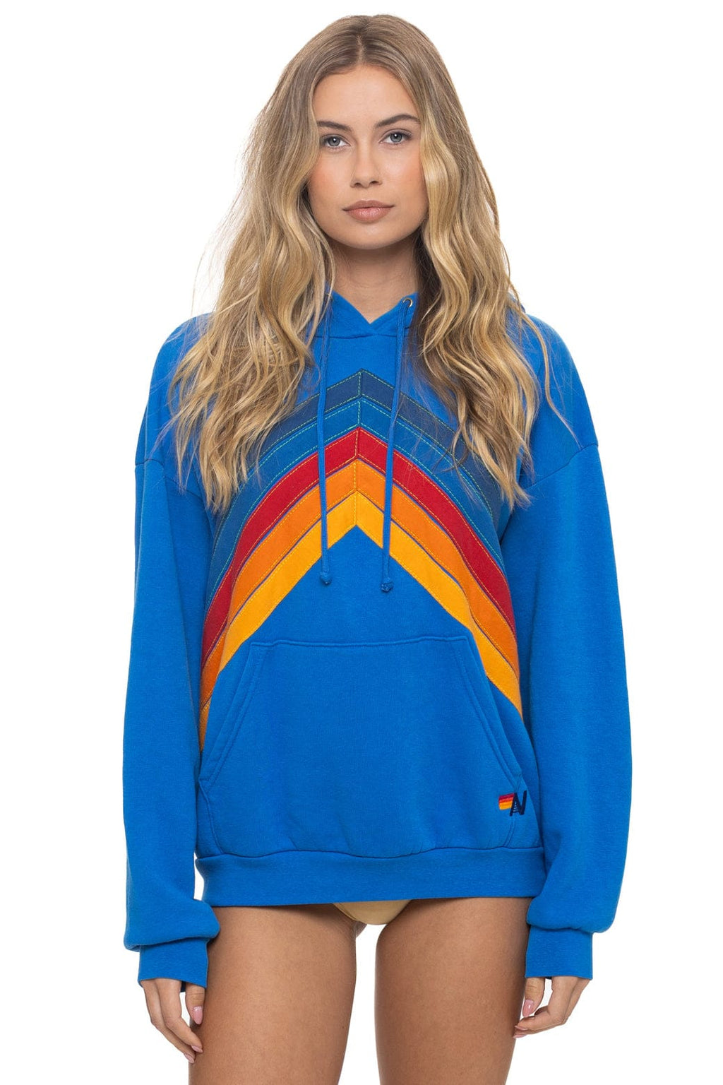 Classic MOUNTAIN STITCH CHEVRON PULLOVER HOODIE RELAXED - ADVENTURE BLUE