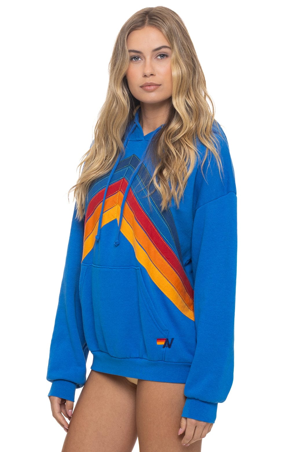 Classic MOUNTAIN STITCH CHEVRON PULLOVER HOODIE RELAXED - ADVENTURE BLUE