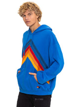 Classic MOUNTAIN STITCH CHEVRON PULLOVER HOODIE RELAXED - ADVENTURE BLUE