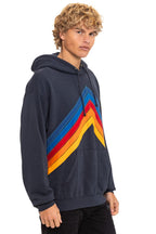 Classic MOUNTAIN STITCH CHEVRON PULLOVER HOODIE RELAXED - CHARCOAL