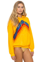 Classic MOUNTAIN STITCH CHEVRON PULLOVER HOODIE RELAXED - GOLD