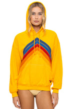 Classic MOUNTAIN STITCH CHEVRON PULLOVER HOODIE RELAXED - GOLD