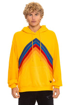 Classic MOUNTAIN STITCH CHEVRON PULLOVER HOODIE RELAXED - GOLD