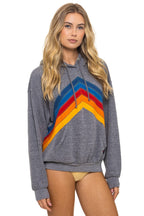 Classic MOUNTAIN STITCH CHEVRON PULLOVER HOODIE RELAXED - HEATHER GREY