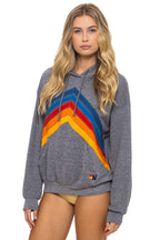 Classic MOUNTAIN STITCH CHEVRON PULLOVER HOODIE RELAXED - HEATHER GREY