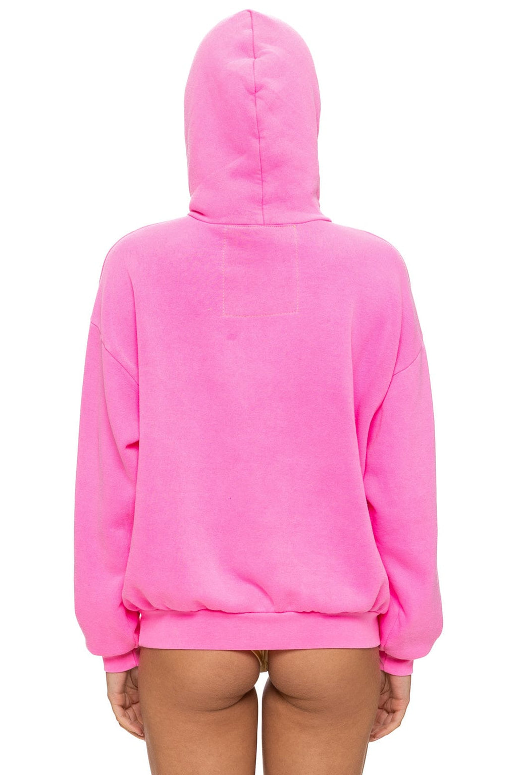 Classic MOUNTAIN STITCH CHEVRON PULLOVER HOODIE RELAXED - NEON PINK