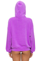 Classic MOUNTAIN STITCH CHEVRON PULLOVER HOODIE RELAXED - NEON PURPLE