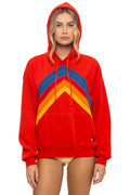 Classic MOUNTAIN STITCH CHEVRON PULLOVER HOODIE RELAXED - RED