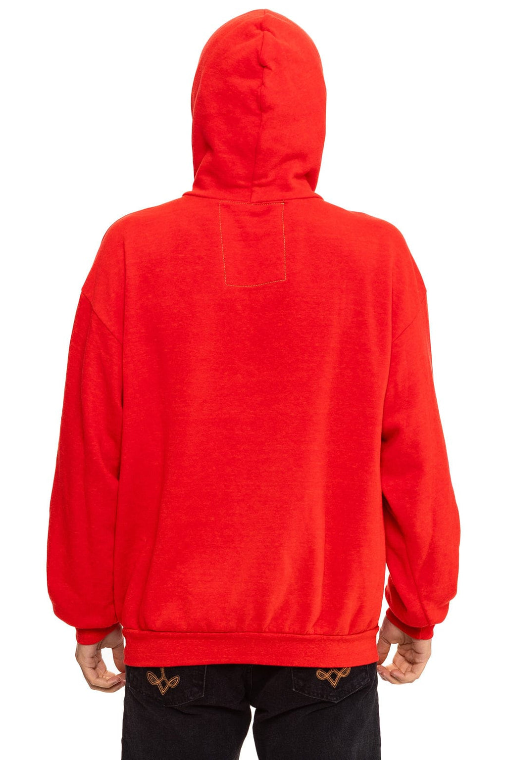 Classic MOUNTAIN STITCH CHEVRON PULLOVER HOODIE RELAXED - RED