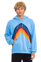 Classic MOUNTAIN STITCH CHEVRON PULLOVER HOODIE RELAXED - SKY