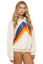 Classic MOUNTAIN STITCH CHEVRON PULLOVER HOODIE RELAXED - VINTAGE WHITE