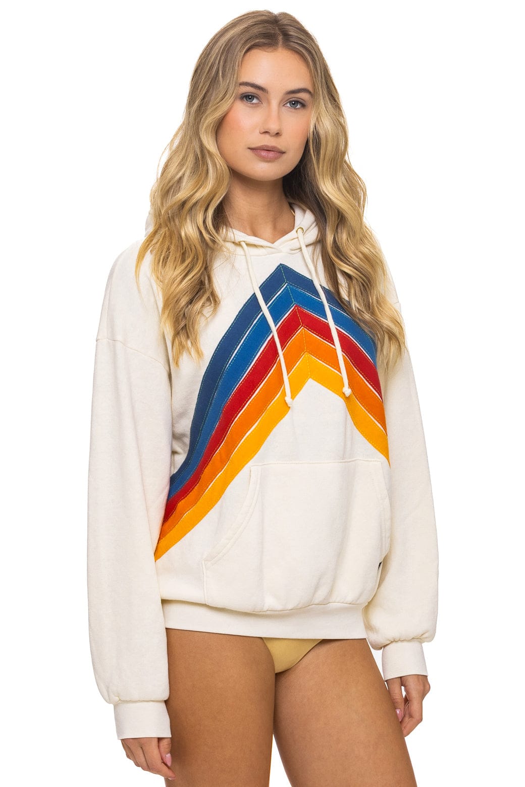 Classic MOUNTAIN STITCH CHEVRON PULLOVER HOODIE RELAXED - VINTAGE WHITE
