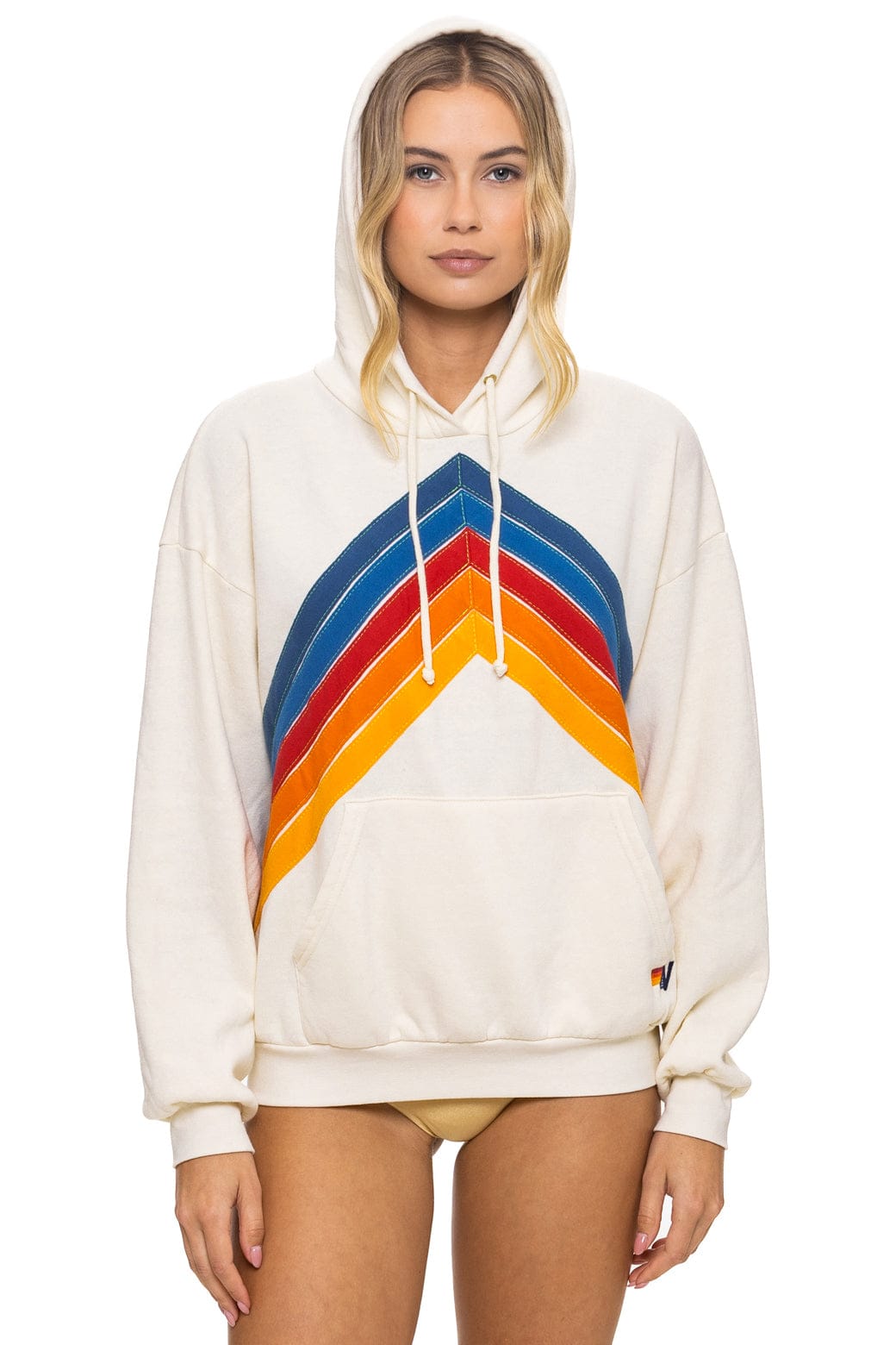 Classic MOUNTAIN STITCH CHEVRON PULLOVER HOODIE RELAXED - VINTAGE WHITE