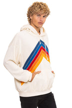 Classic MOUNTAIN STITCH CHEVRON PULLOVER HOODIE RELAXED - VINTAGE WHITE