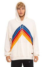 Classic MOUNTAIN STITCH CHEVRON PULLOVER HOODIE RELAXED - VINTAGE WHITE