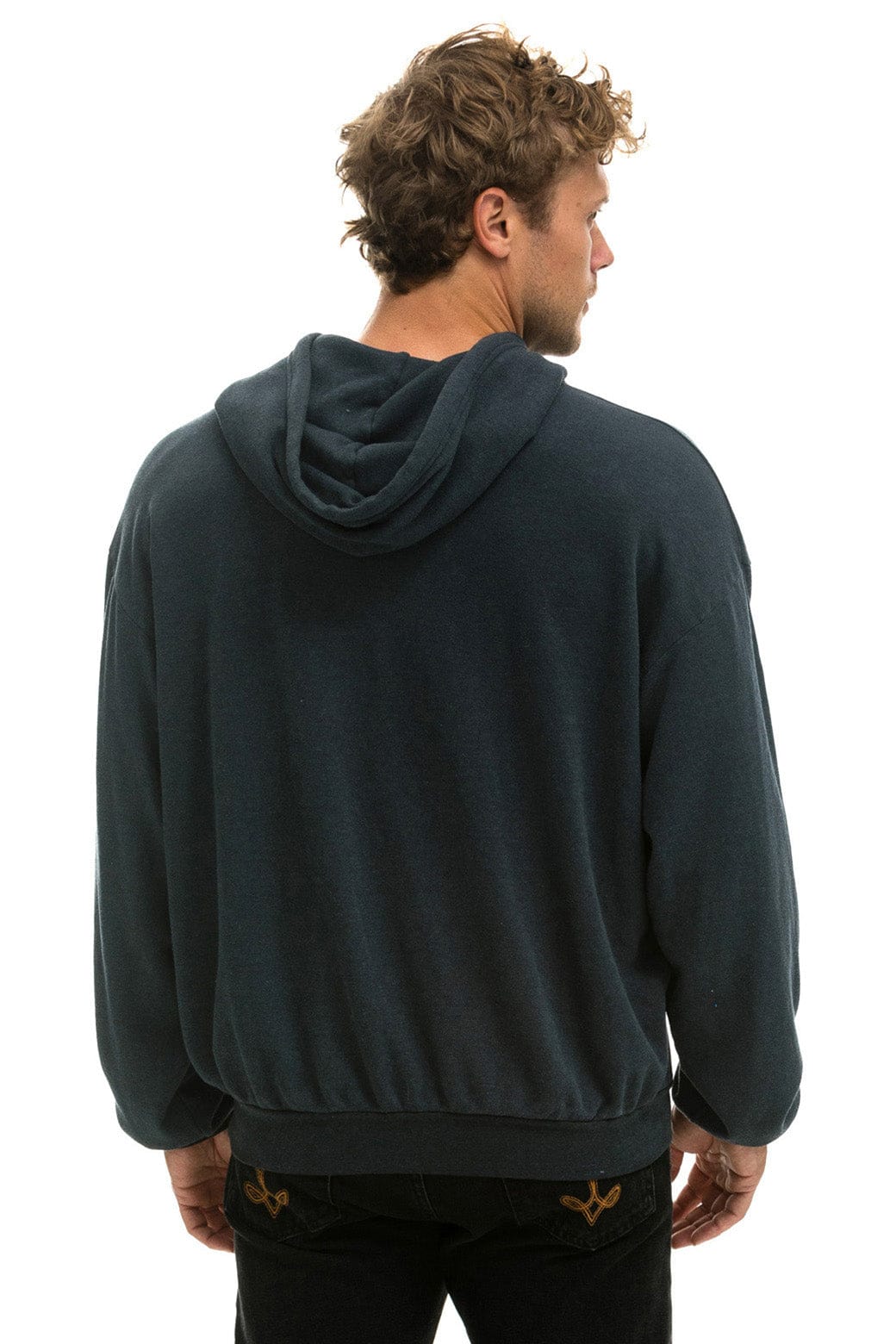 Classic WAVE STRIPE 4 PULLOVER HOODIE RELAXED - CHARCOAL CHARCOAL