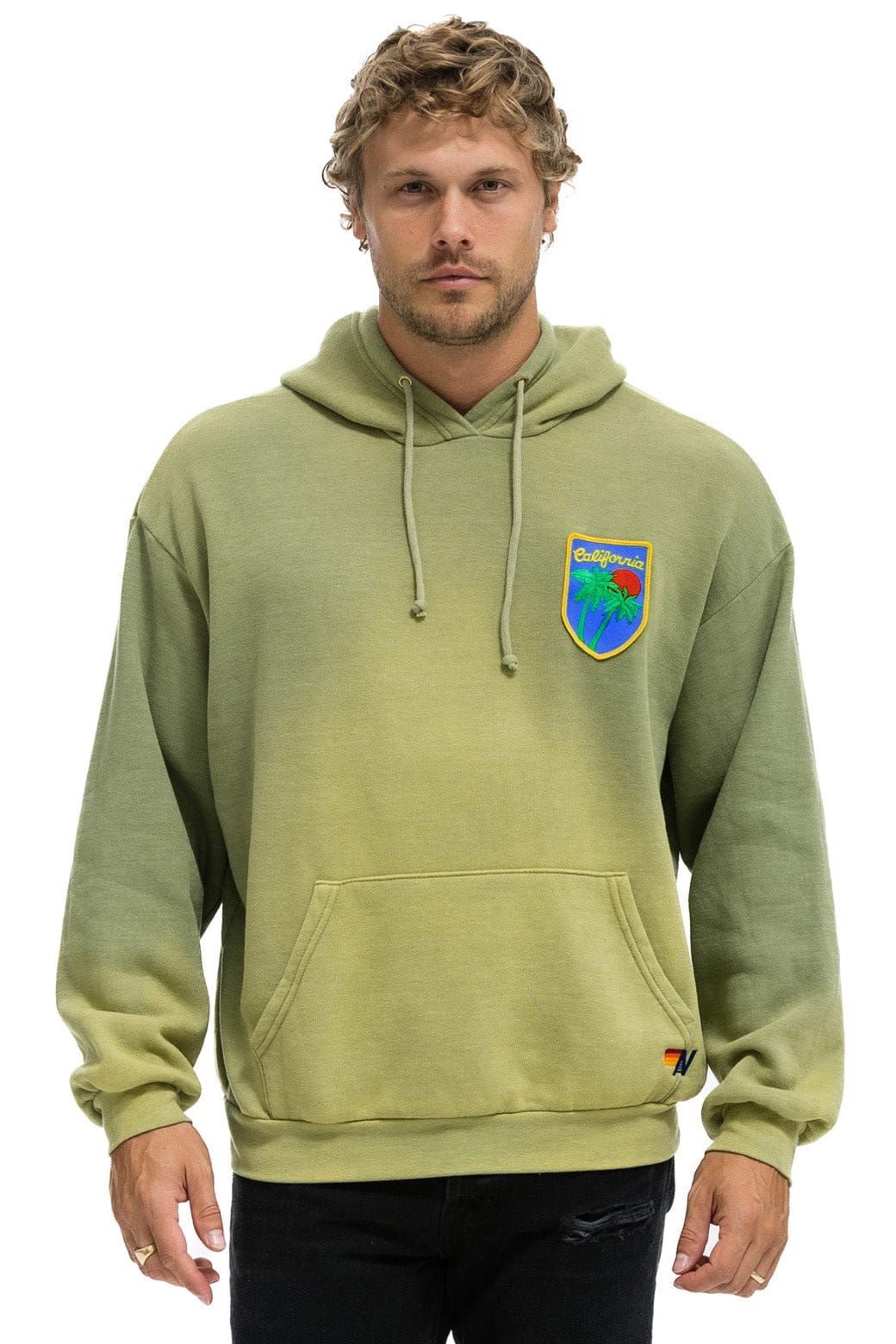 Classic CALIFORNIA PALM PATCH PULLOVER RELAXED HOODIE - FADED ARMY