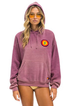 Classic BOLT BULLSEYE PATCH PULLOVER RELAXED HOODIE - FADED BERRY