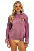 Classic BOLT BULLSEYE PATCH PULLOVER RELAXED HOODIE - FADED BERRY