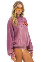 Classic BOLT BULLSEYE PATCH PULLOVER RELAXED HOODIE - FADED BERRY