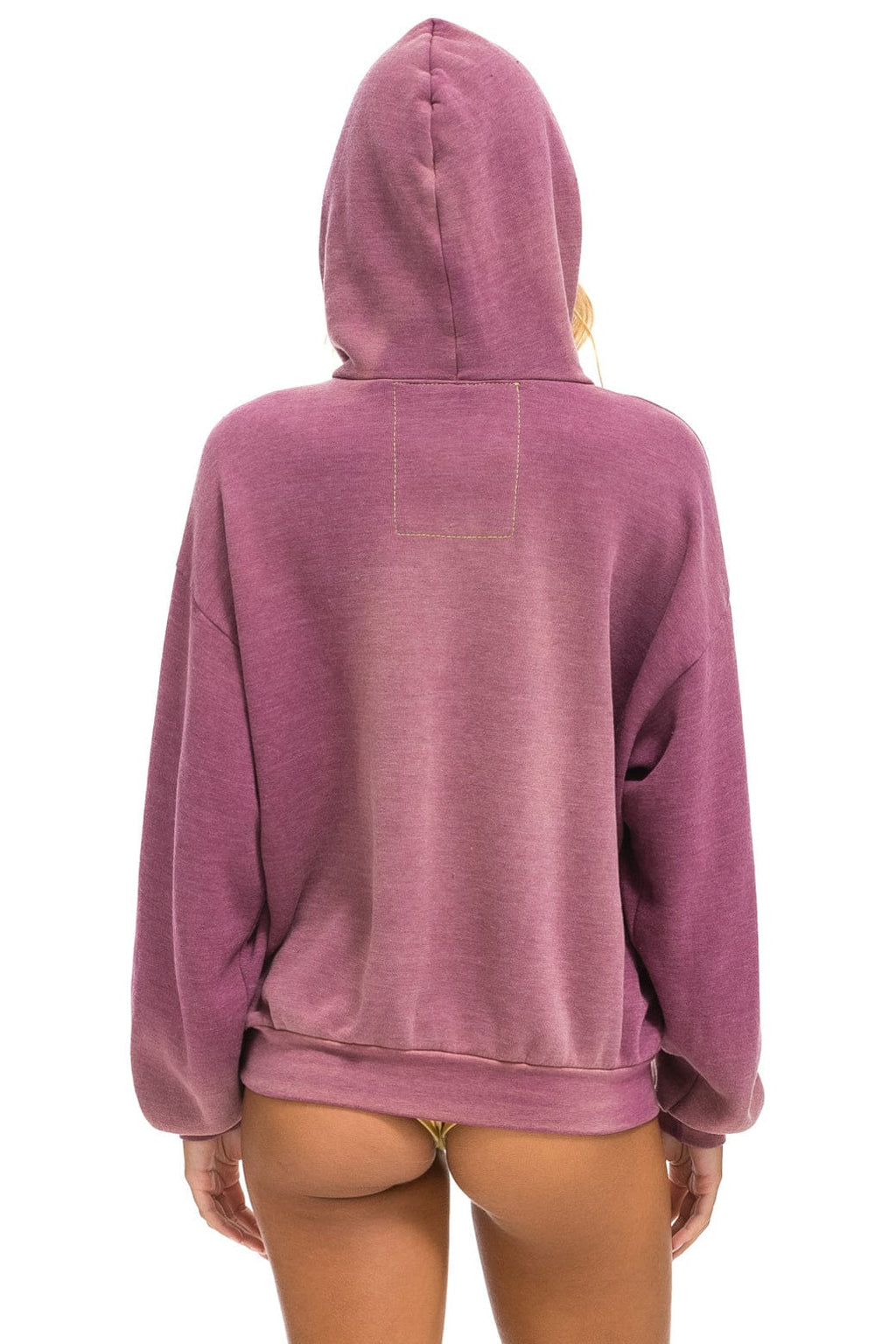 Classic BOLT BULLSEYE PATCH PULLOVER RELAXED HOODIE - FADED BERRY