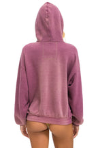Classic BOLT BULLSEYE PATCH PULLOVER RELAXED HOODIE - FADED BERRY