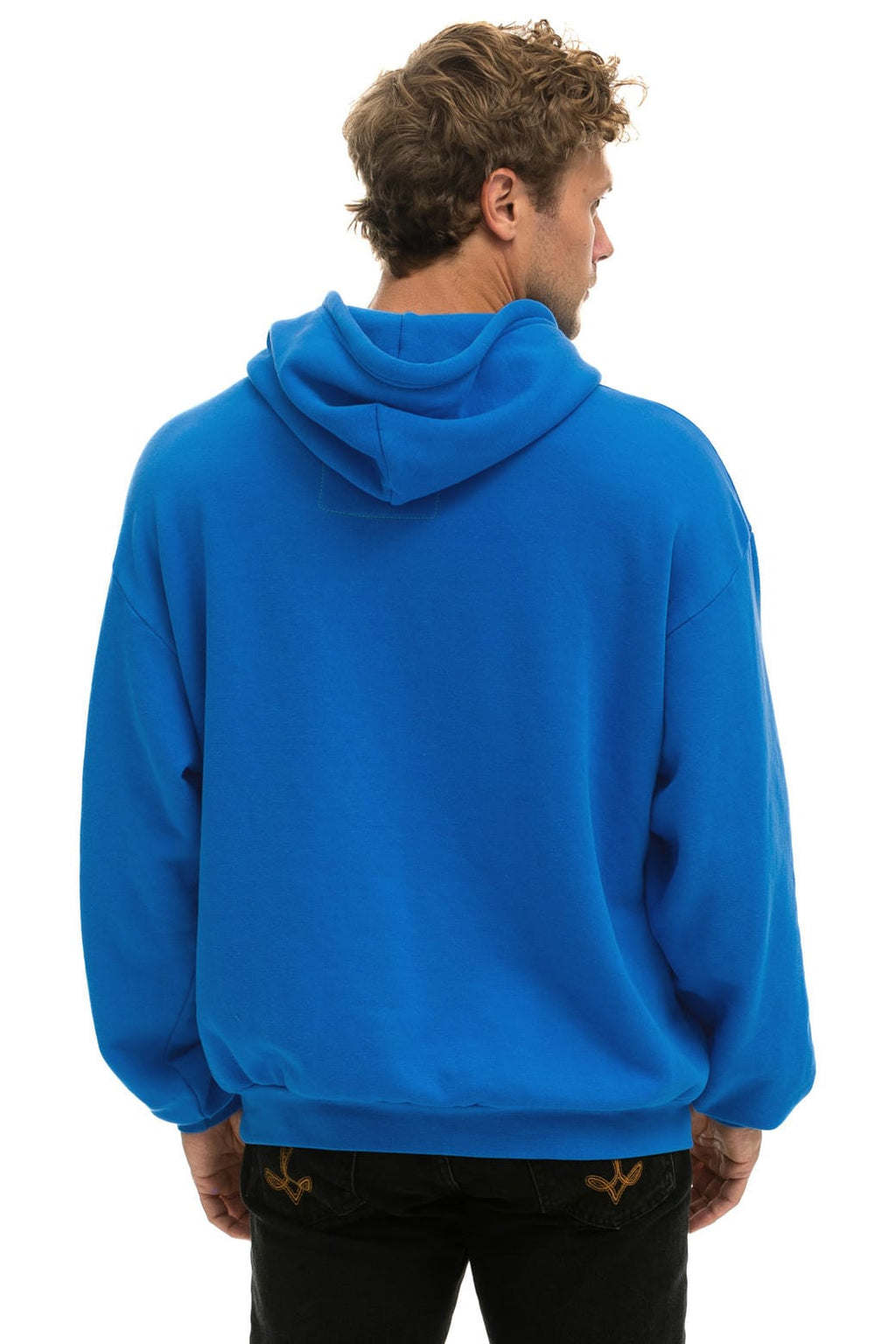 Classic 5 STRIPE RELAXED PULLOVER HOODIE - OCEAN