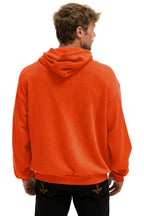 Classic 5 STRIPE RELAXED PULLOVER HOODIE - VINTAGE ORANGE