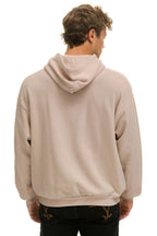 Classic 5 STRIPE RELAXED PULLOVER HOODIE - SAND