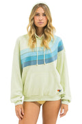 Classic WAVE STRIPE 4 PULLOVER HOODIE RELAXED - LIME CREAM SEAFOAM