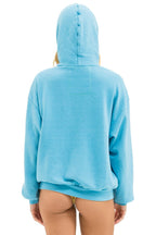 Classic WAVE STRIPE 4 PULLOVER HOODIE RELAXED - AQUA AQUA