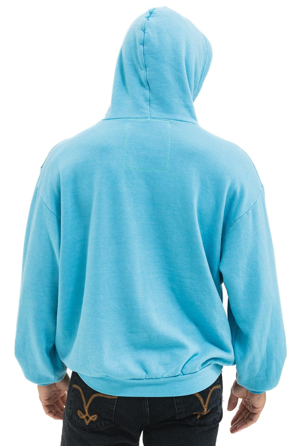 Classic WAVE STRIPE 4 PULLOVER HOODIE RELAXED - AQUA AQUA