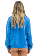Classic CROSS STRIPE RELAXED PULLOVER HOODIE - COBALT BLUE