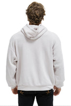 Classic CROSS STRIPE RELAXED PULLOVER HOODIE - DOVE GREY