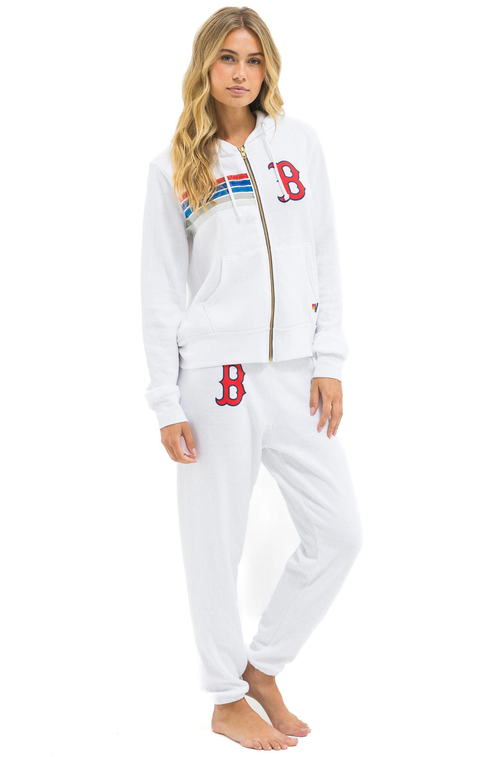 Classic BOSTON RED SOX 5 STRIPE SWEATPANTS - WHITE USA