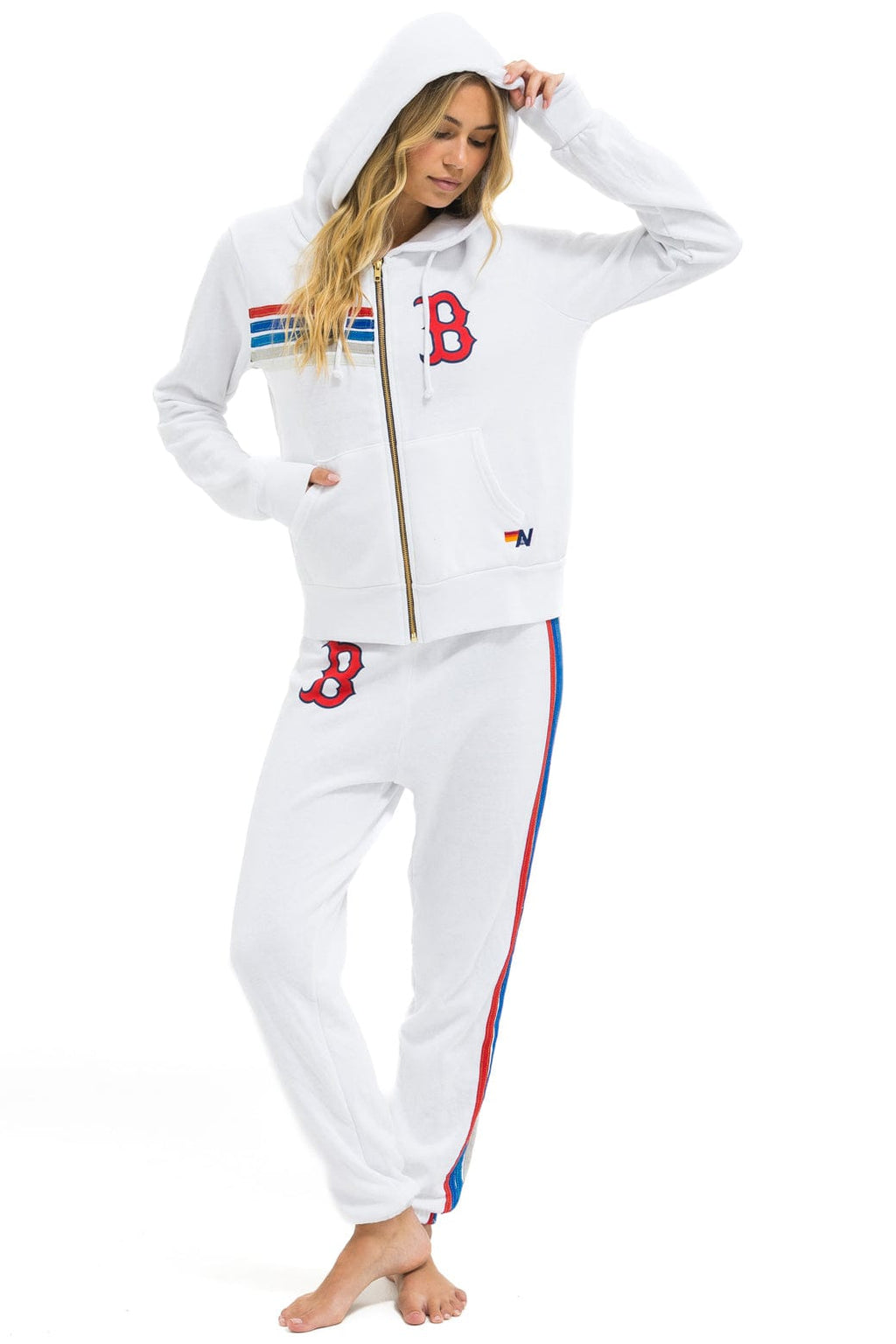 Classic BOSTON RED SOX 5 STRIPE SWEATPANTS - WHITE USA