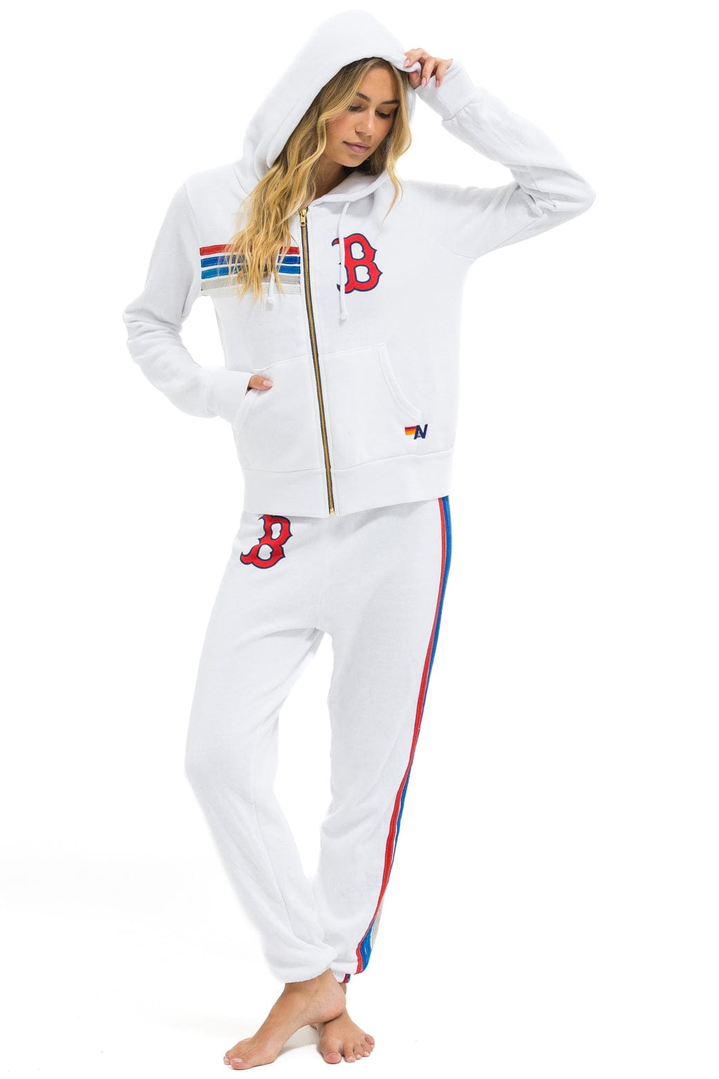 Classic BOSTON RED SOX 5 STRIPE SWEATPANTS - WHITE USA