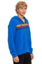 Classic 5 STRIPE HOODIE - ADVENTURE BLUE
