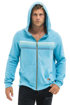 Classic 5 STRIPE HOODIE - AQUA AQUA