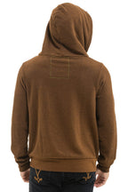 Classic 5 STRIPE HOODIE - CHOCOLATE WHITE NEON
