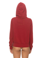 Classic 5 STRIPE HOODIE - CRIMSON