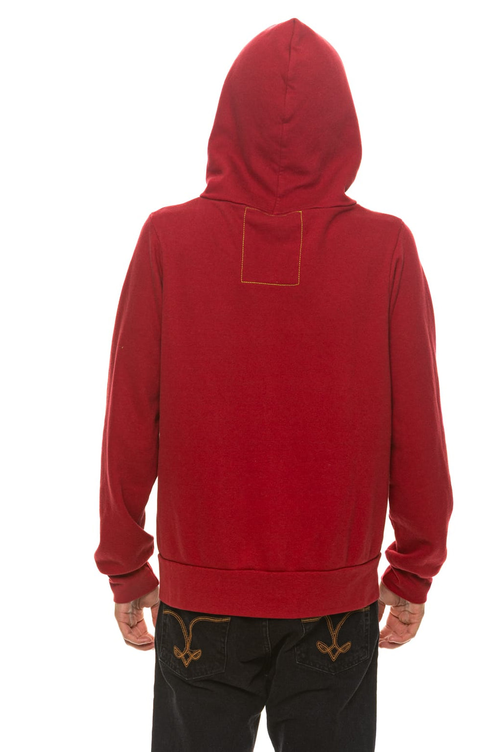 Classic 5 STRIPE HOODIE - CRIMSON