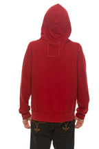 Classic 5 STRIPE HOODIE - CRIMSON