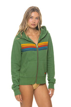 Classic 5 STRIPE HOODIE - JUNGLE GREEN