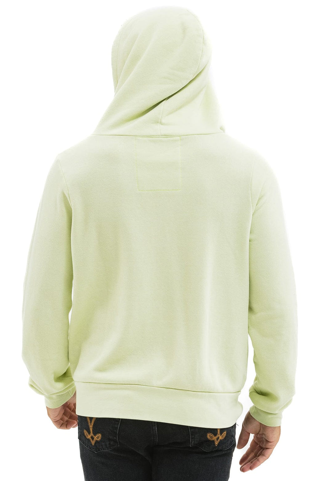 Classic 5 STRIPE HOODIE - LIME CREAM WHITE NEON