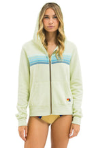Classic 5 STRIPE HOODIE - LIME CREAM SEAFOAM